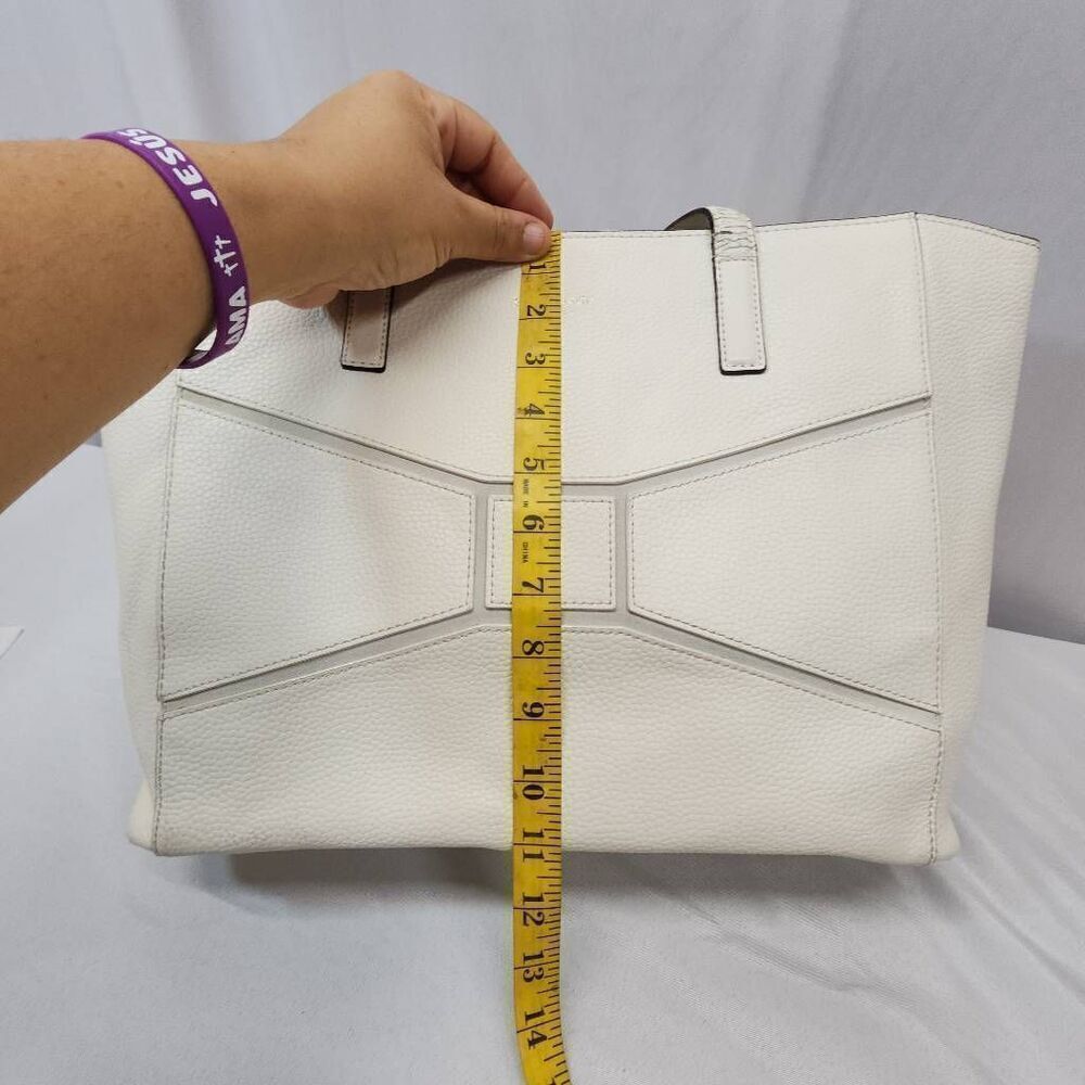 Kate Spade New York Bridge Place Francisca Large Tote Leather Bag White Cream - Picture 9 of 13